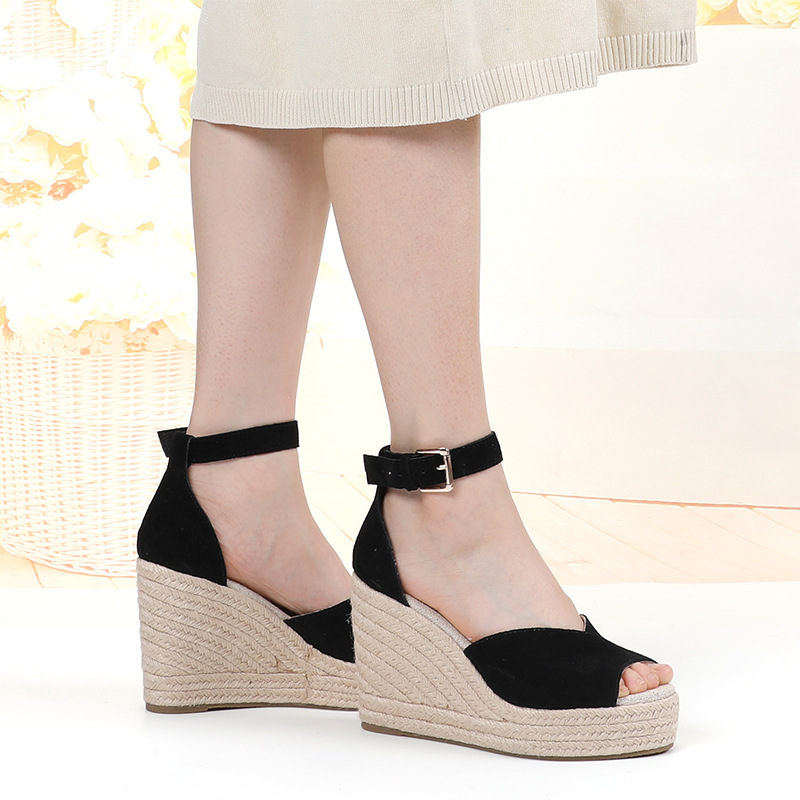 Women's Floral Wedge Sandals · YANYAN China shoe factory