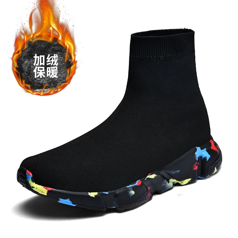 Cross-Border Große Größe Winter Neue Socken Schuhe Herren High Top Freizeit Sportschuhe Mode Slip-On Paar Schuhe Damen