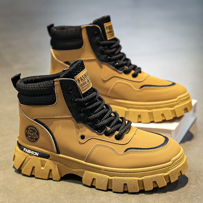 Chaussures homme automne 2025 martin mode polyvalentes travail antidérapantes résistantes à l'usure semelle épaisse désert