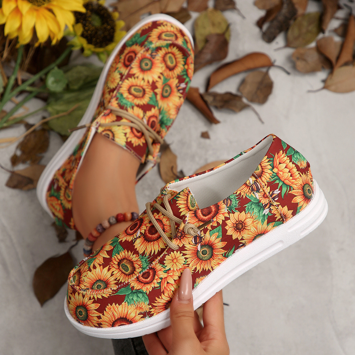 Women's Skull Print Slip On Loafers · YANYAN China shoe factory