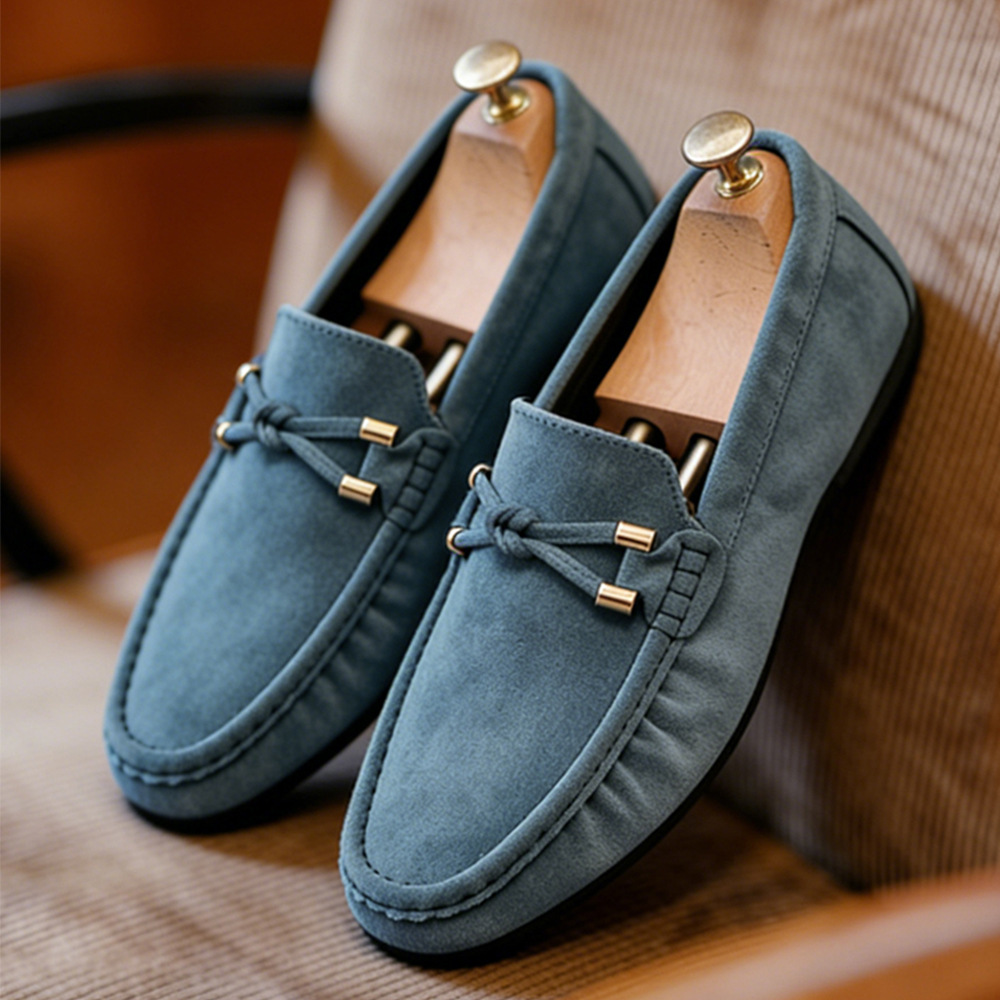 Men's Retro Slip-On Leather Loafers · YANYAN China shoe factory