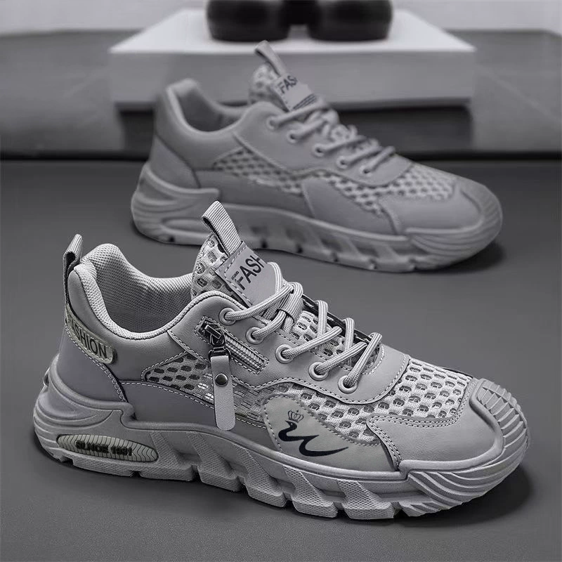 Chaussures homme été 2026 mesh grandes mailles respirant mode semelle souple étudiant décontractées sneakers modèle 2075 · MOHE China shoe factory