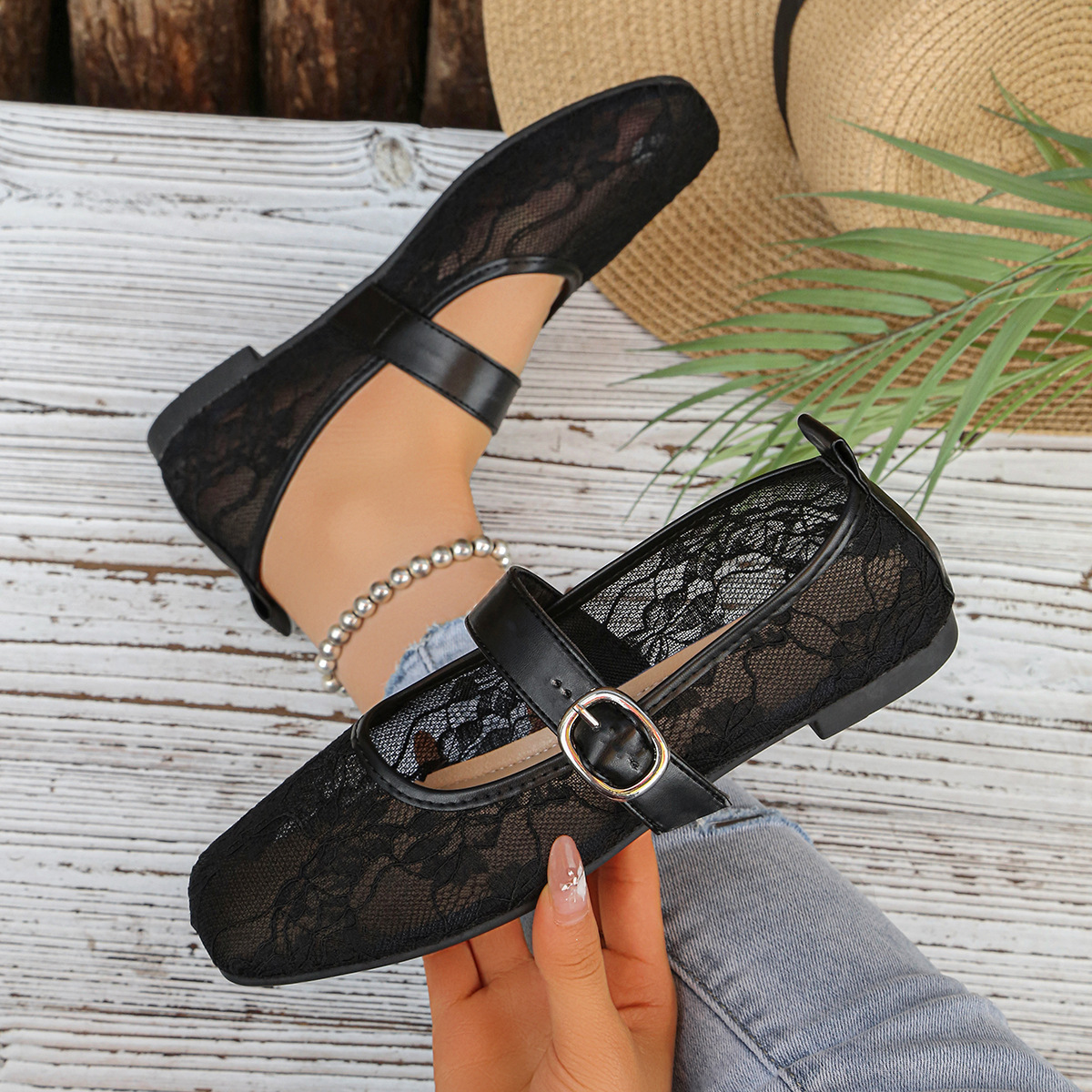 Women's Lace High Heel Mary Janes · YANYAN China shoe factory