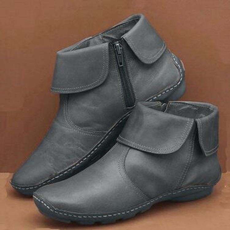 Women's Round Toe Side Zip Martin Boots · YANYAN China shoe factory