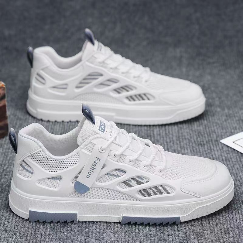 Men's Breathable Mesh White Skate Shoes · YANYAN China shoe factory