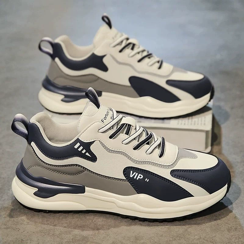 Herren Winter Echtes Leder Sneaker Lässige Laufschuhe Rutschfest Erhöhend Dad Schuhe · MOHE China shoe factory