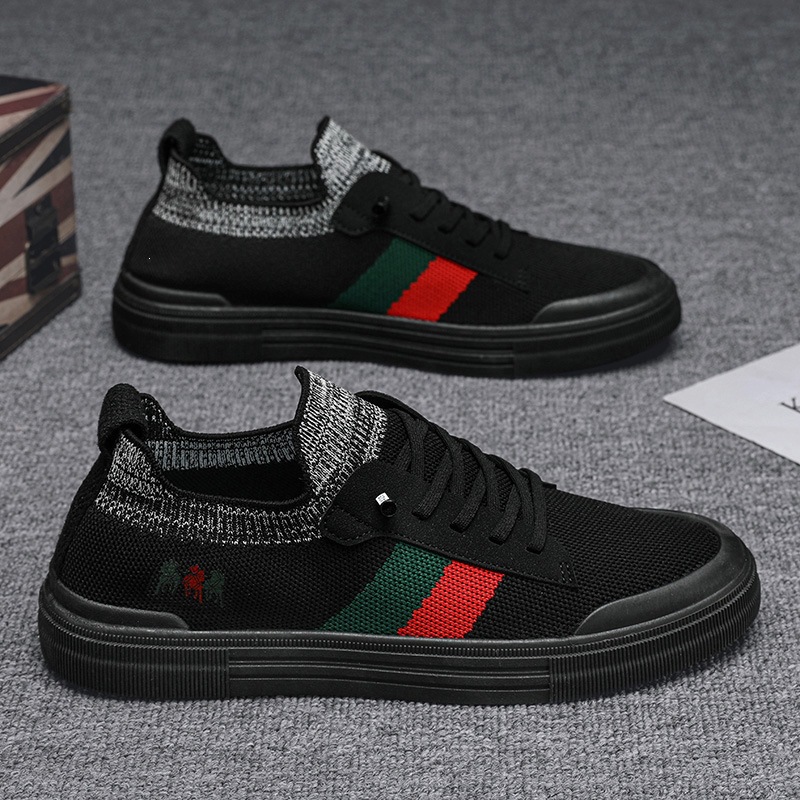 Men's Flyknit Slip-On Canvas Shoes · YANYAN China shoe factory
