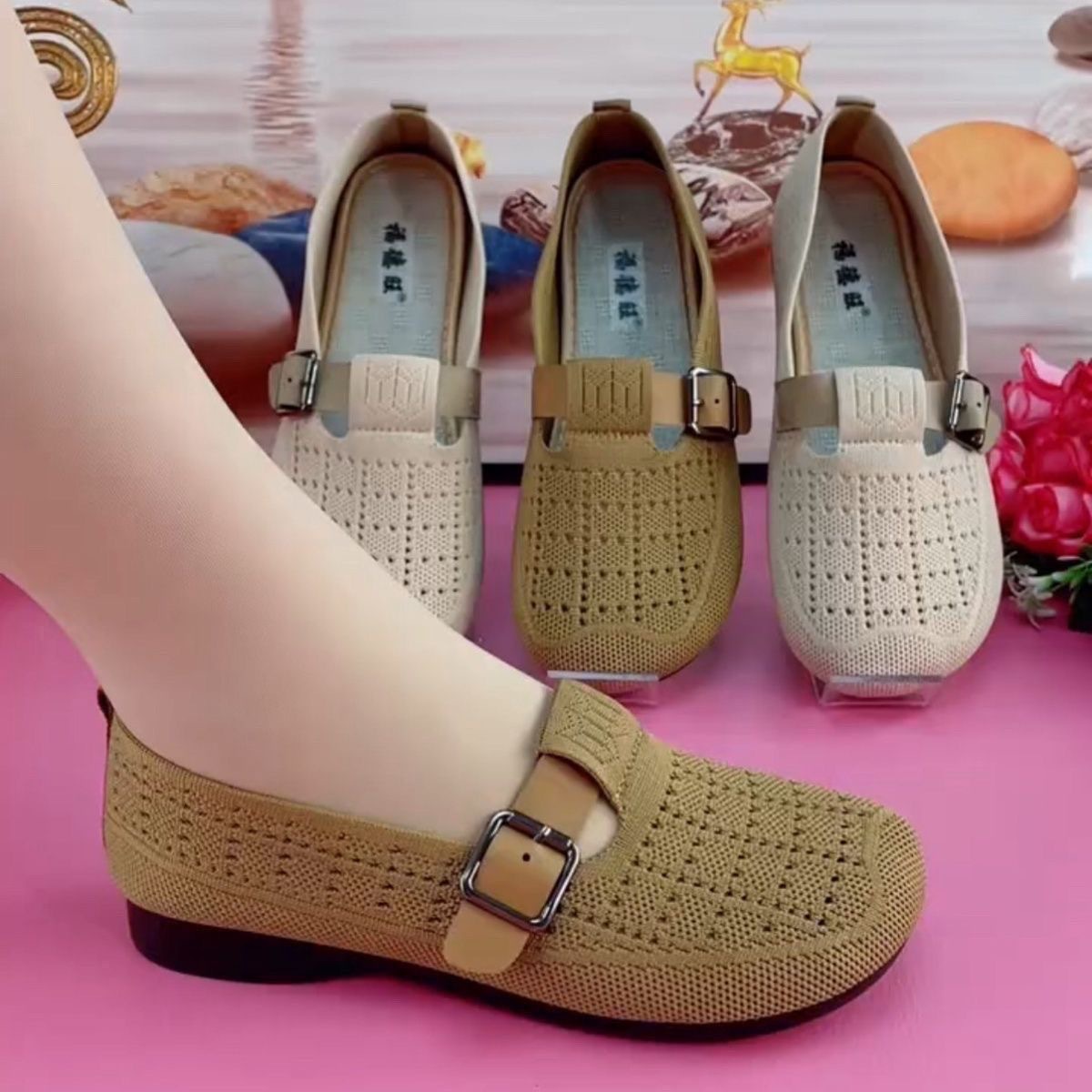 Women's Mesh Slip-On Cloth Shoes · YANYAN China shoe factory