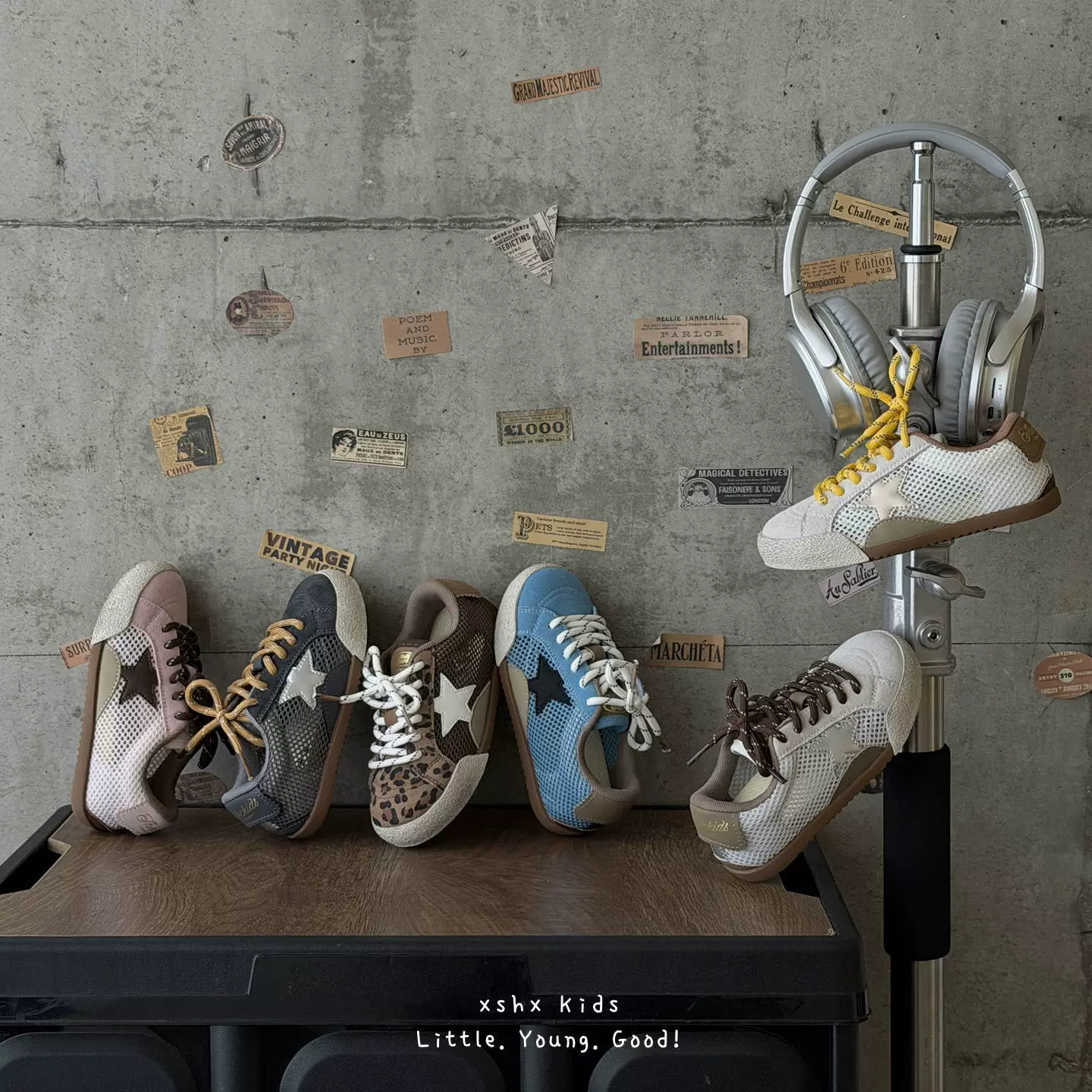 XSHX Chaussures en mesh respirant pour enfants, semelle en caoutchouc antidérapante, lacets fixes, printemps-été · MOHE China shoe factory