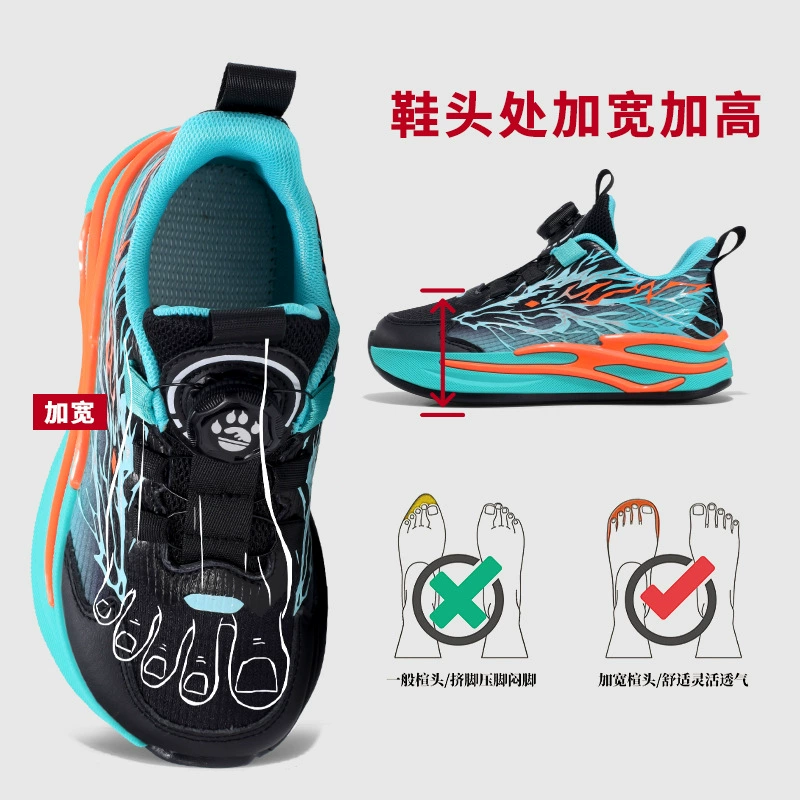 Weite Zehenbox Kinder Jungen Mesh Laufschuhe bequem für dicke Füße