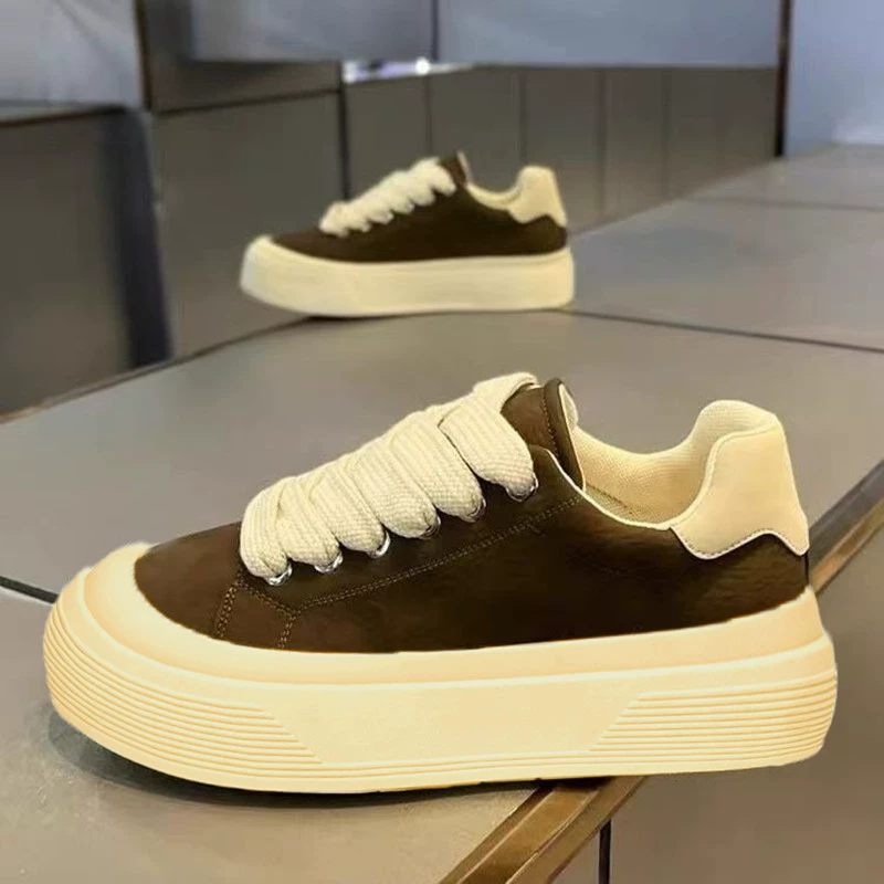 حذاء سكيت بورد للرجال صيف 2026 عصري بنعل سميك قابل للتنفس مسطح كاجوال · MOHE China shoe factory