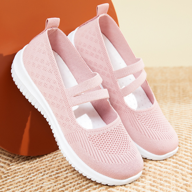 Women's Plus Size Breathable Flyknit Cloth Shoes · YANYAN China shoe factory