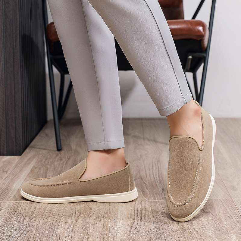Men's Breathable Slip-On Leather Shoes · YANYAN China shoe factory