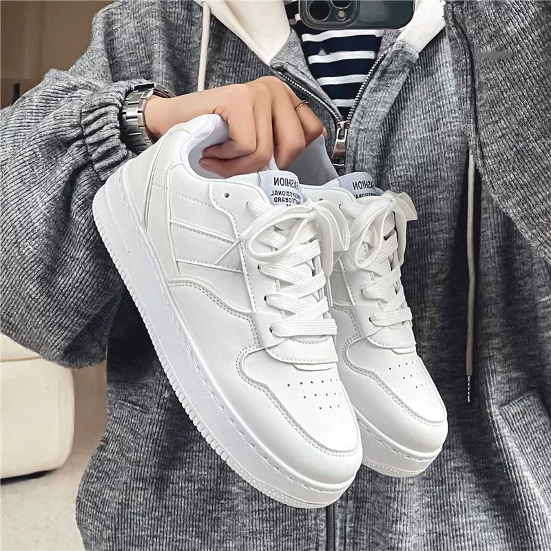 Zapatillas Blancas de Tabla Transpirables para Hombre Invierno Casuales y Modernas de Alta Calidad
