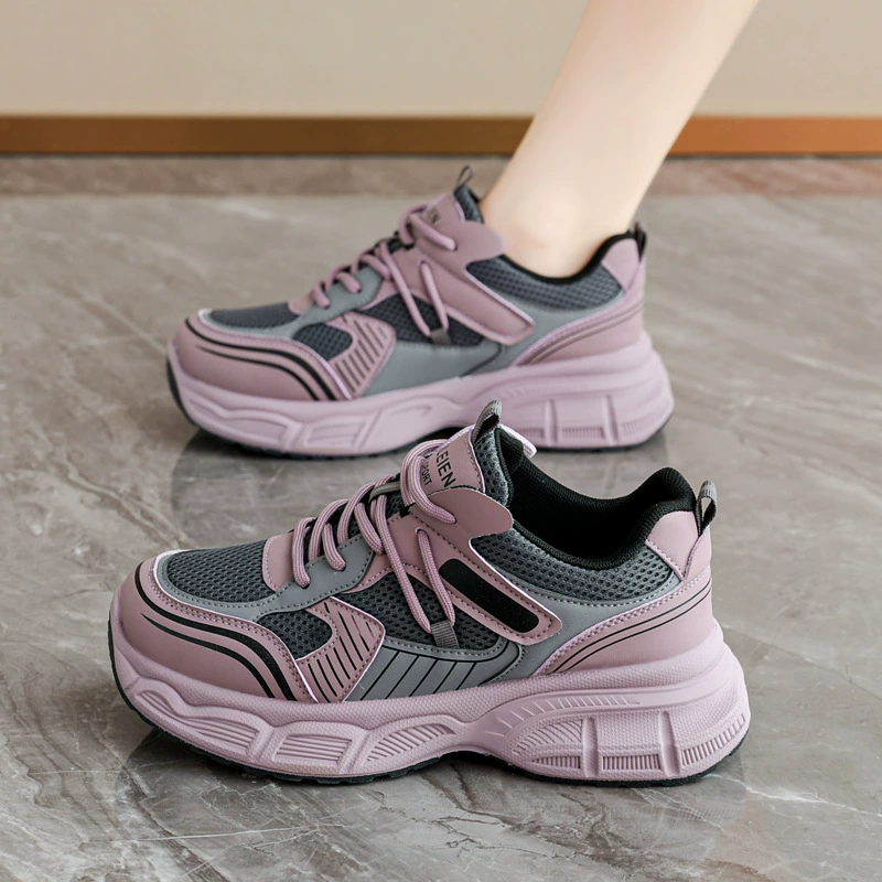 Chaussures compensées pour femme automne 2026 style coréen étudiant semelle épaisse running casual