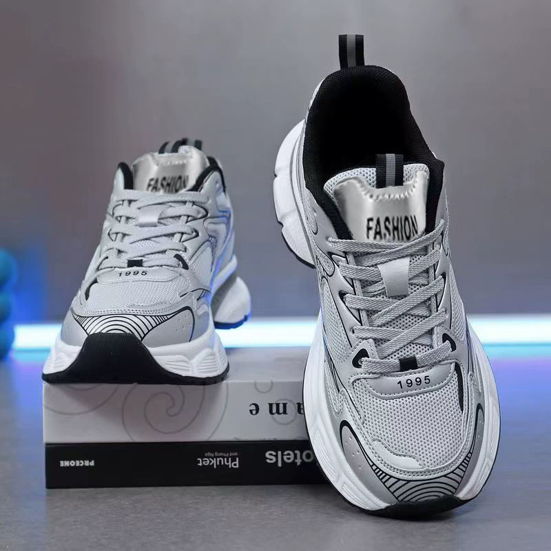 Tênis de Corrida Casuais Respiráveis em Mesh Sola Grossa Dad Shoes - Verão 2026 Masculino · MOHE China shoe factory