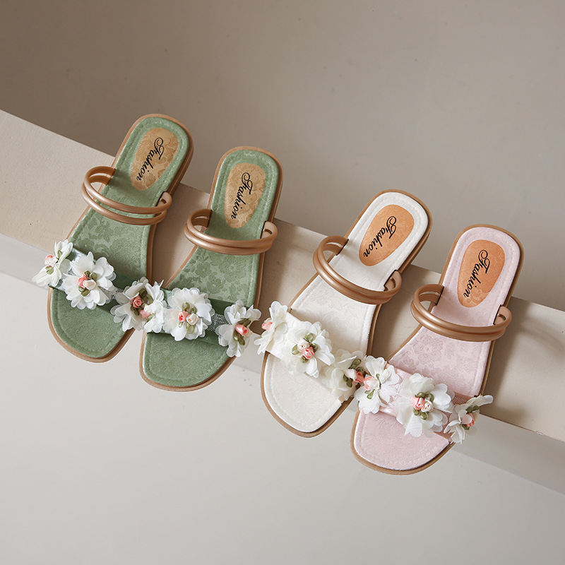 Women's Floral Slide Sandals · YANYAN China shoe factory