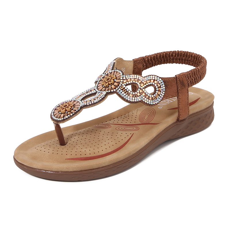 Women's Rhinestone Toe Post Sandals · YANYAN China shoe factory