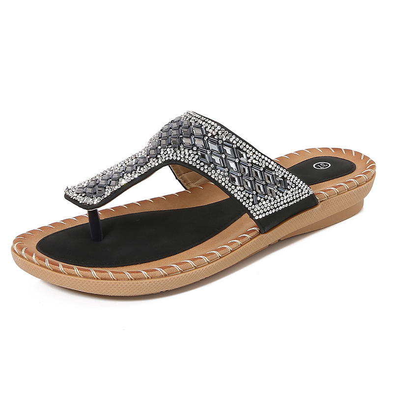 Women's Rhinestone Flip Flop Sandals · YANYAN China shoe factory