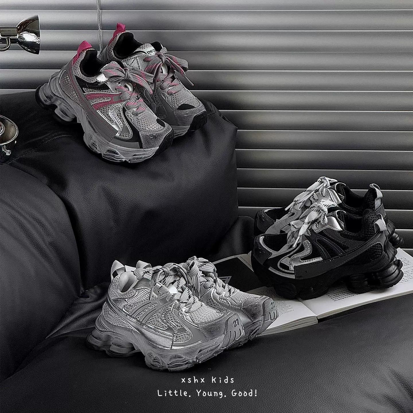 XSHX zapatos papá funcionales pesados, sucios, modernos, otoño-invierno, nuevos, unisex, primavera, diseño velcro