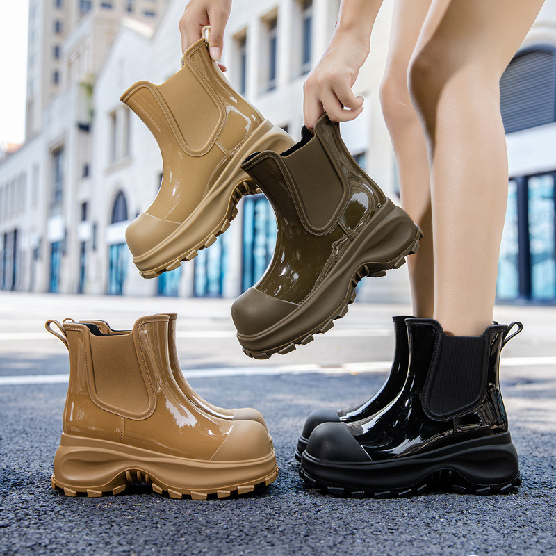 Women's Platform Mid Calf Rain Boots · YANYAN China shoe factory