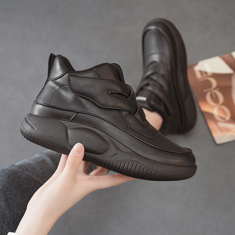 Women's Mid-Top Leather Dad Shoes · YANYAN China shoe factory