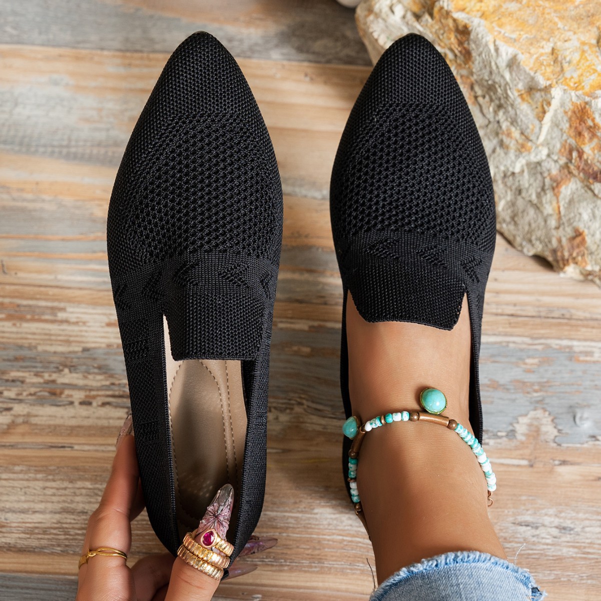 Women's Pointed Toe Flat Loafers · YANYAN China shoe factory