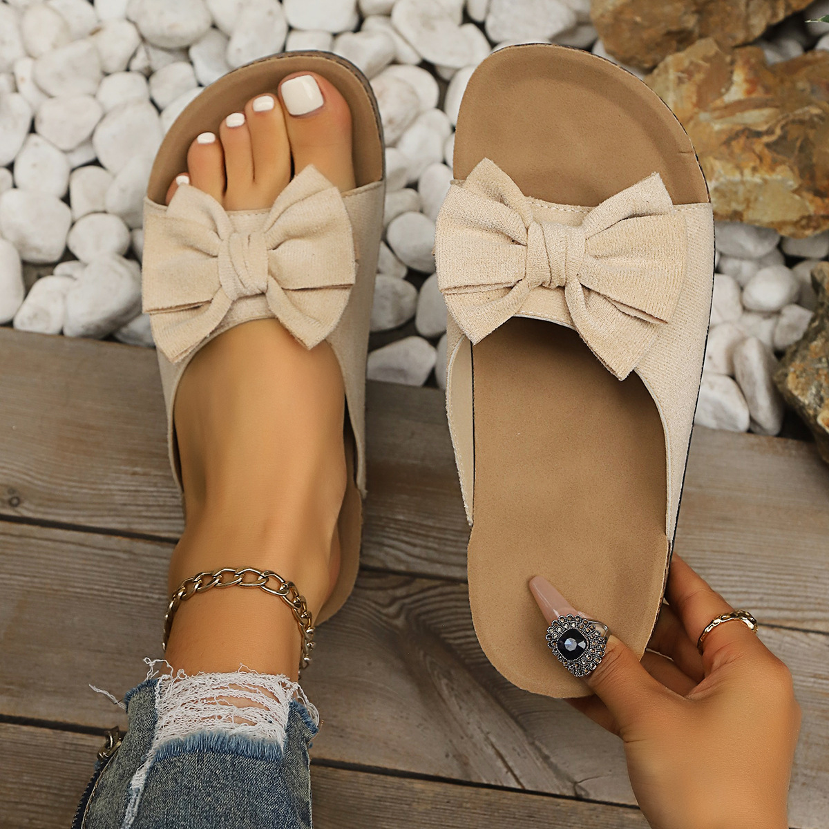 Women's Comfort Flat Slide Sandals · YANYAN China shoe factory