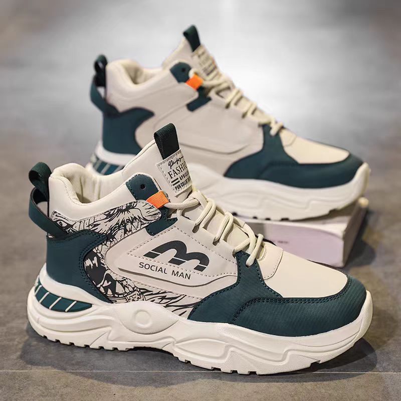Men's High Top Height Increasing Sneakers · YANYAN China shoe factory