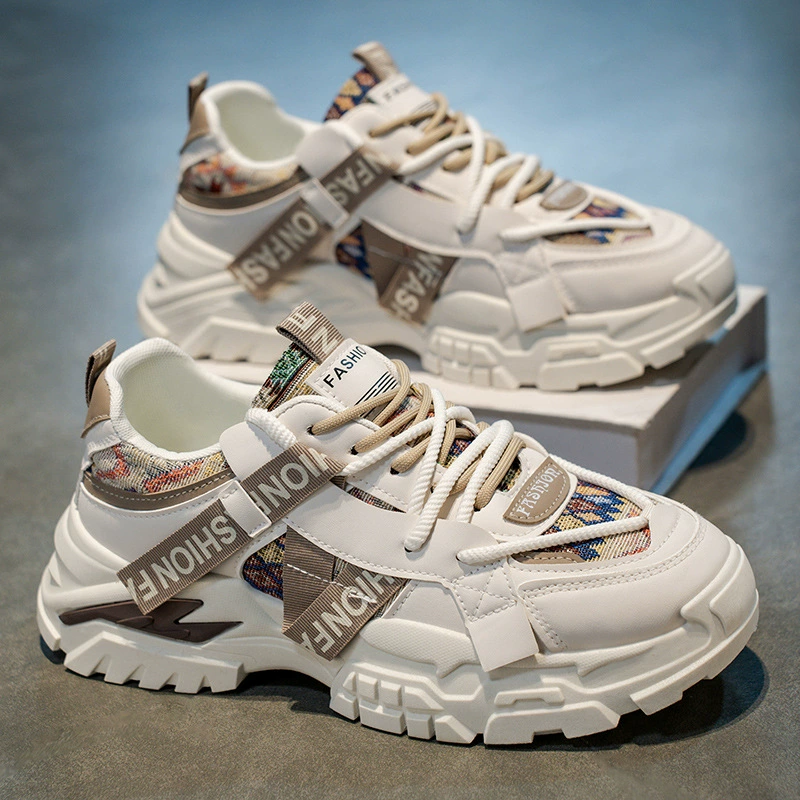Chaussures de sport en mesh pour homme, hiver 2026, tendance jeune, montantes, chaussures papa · MOHE China shoe factory
