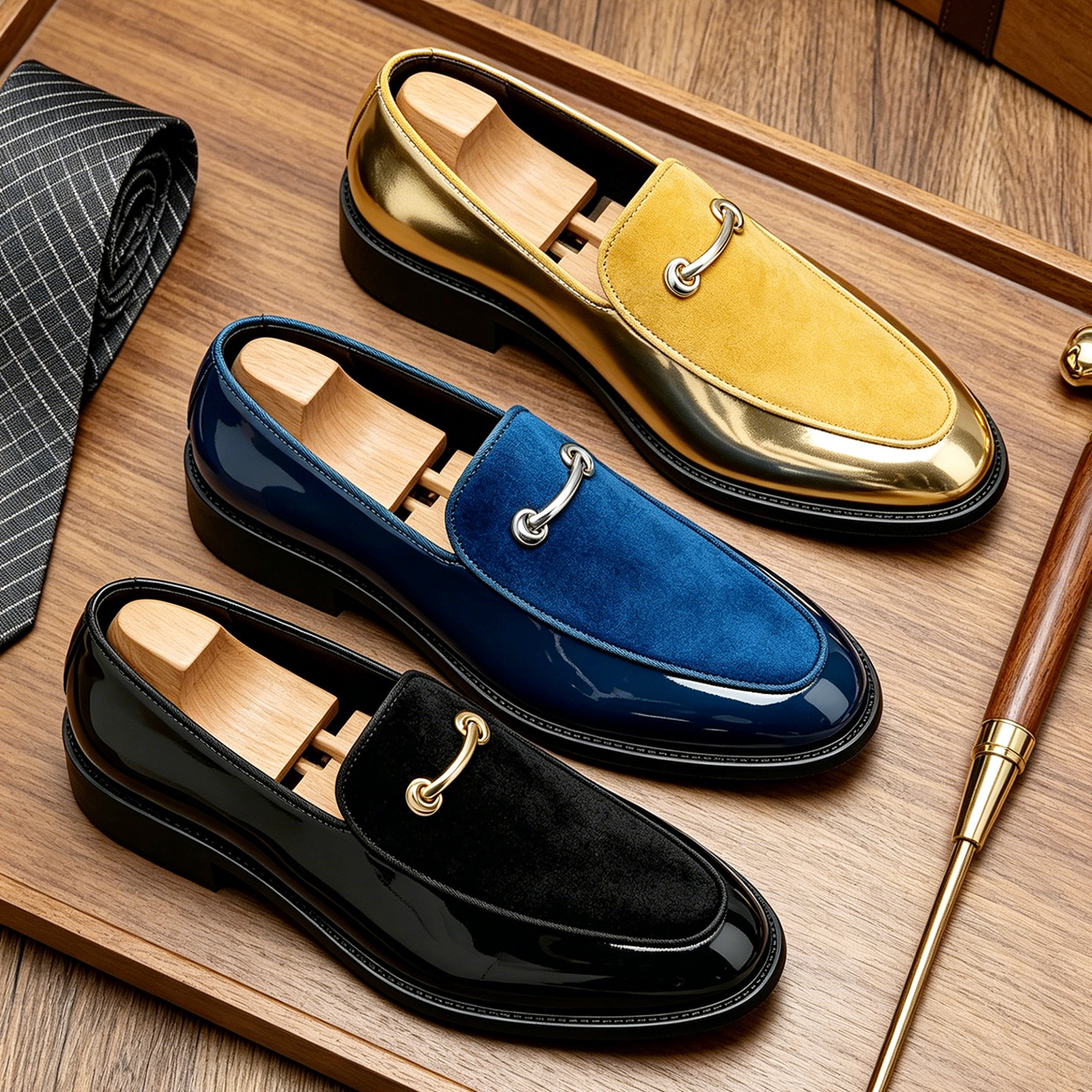 Men's Slip-On Leather Loafers · YANYAN China shoe factory