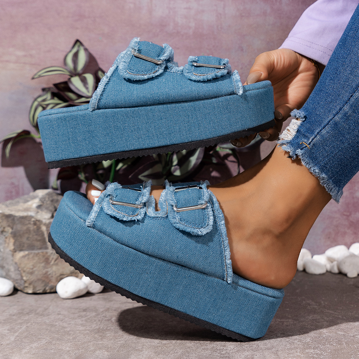 Women's Platform Slide Sandals · YANYAN China shoe factory