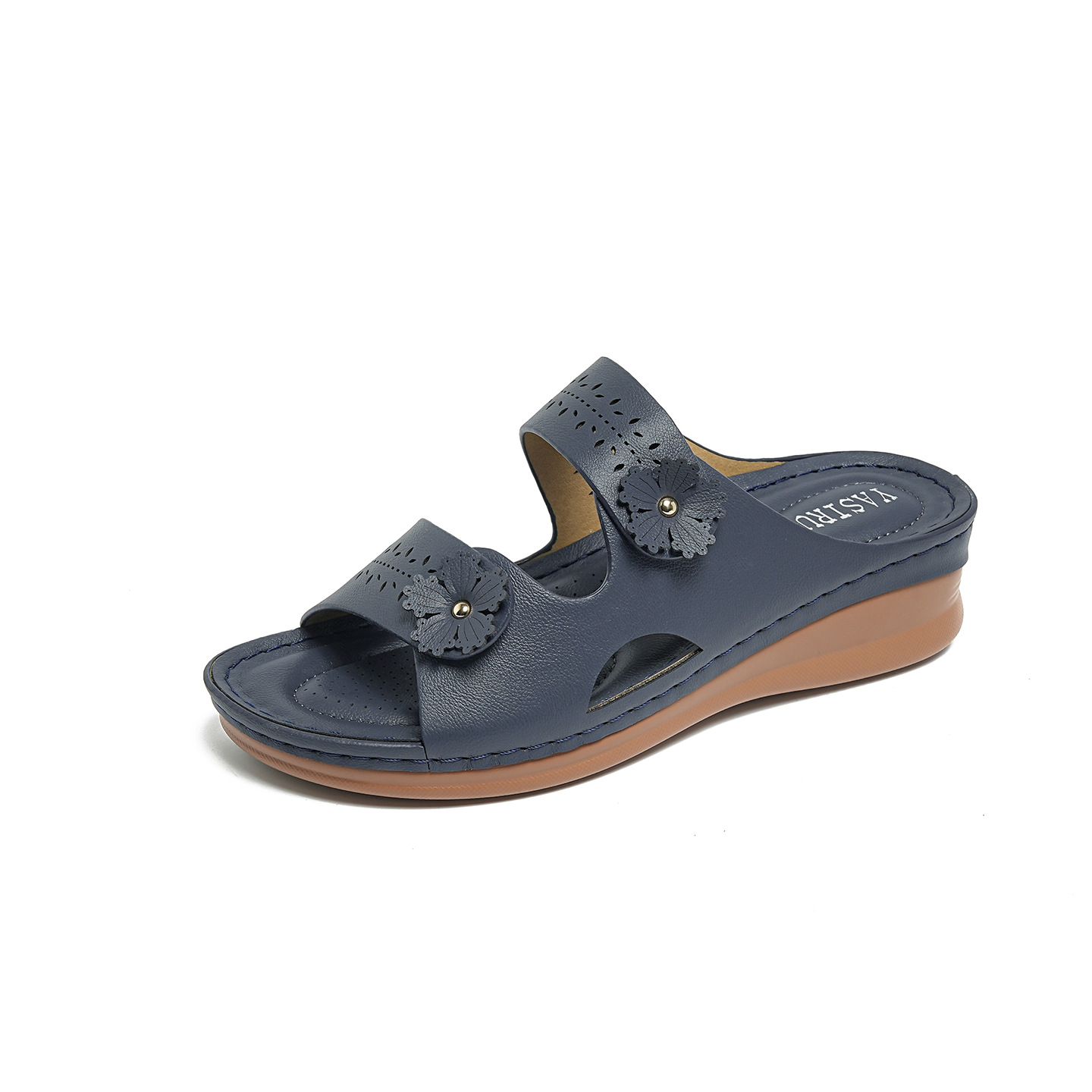 Women's Floral Wedge Slide Sandals · YANYAN China shoe factory