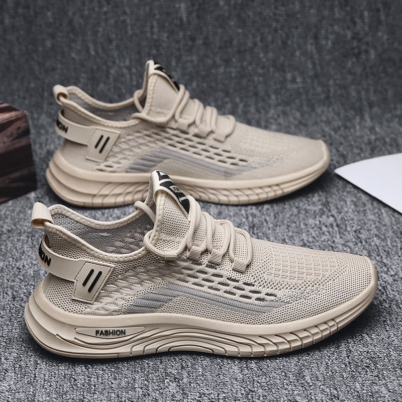 Men's Plus Size Breathable Flyknit Running Sneakers · YANYAN China shoe factory