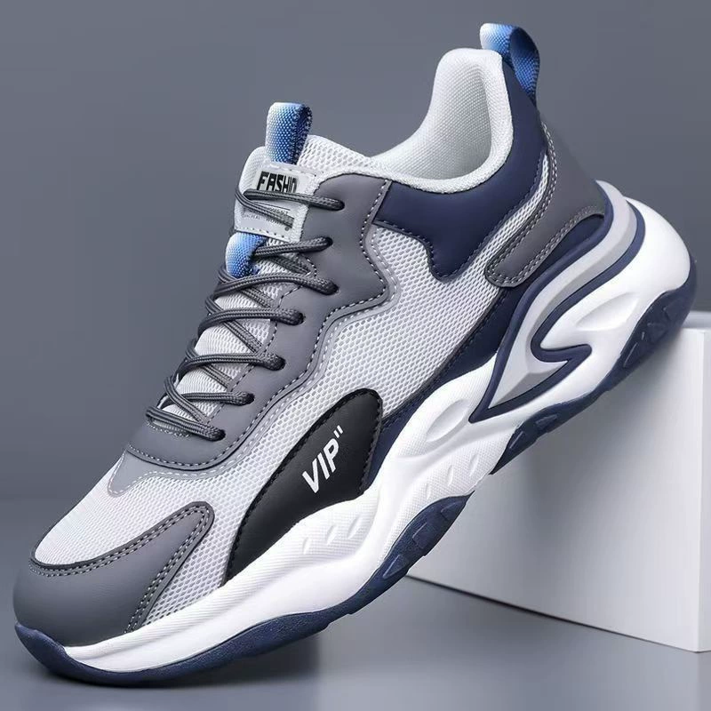 Nouvelles chaussures en mesh respirantes pour homme printemps 2026, semelle souple antidérapante baskets de course décontractées Dad · MOHE China shoe factory