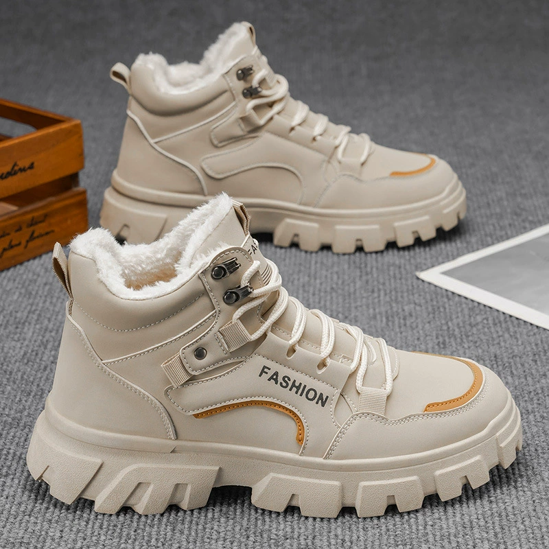 Winter Neu Martin Boots Herren Work Kurzstiefel Nordosten Outdoor High Top Wandern Fleece gefüttert Schneestiefel
