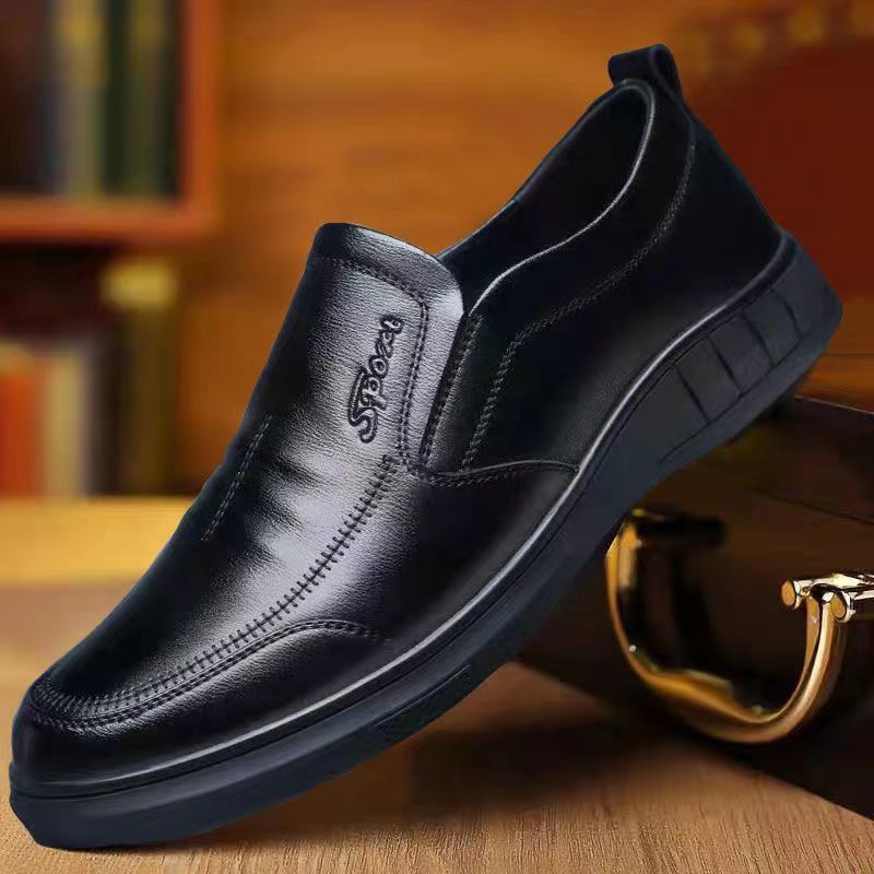 Men's British Leather Casual Business Shoes · YANYAN China shoe factory