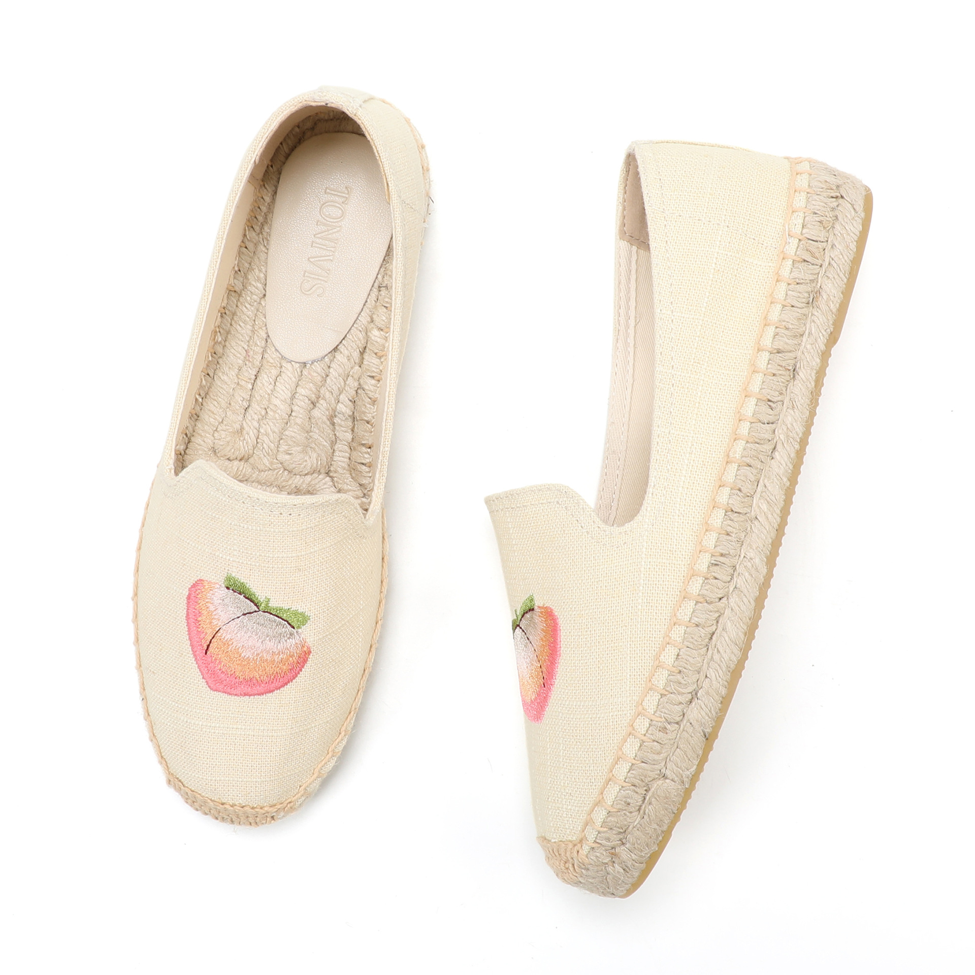 Women's Woven Straw Fisherman Flats Slip-On · YANYAN China shoe factory