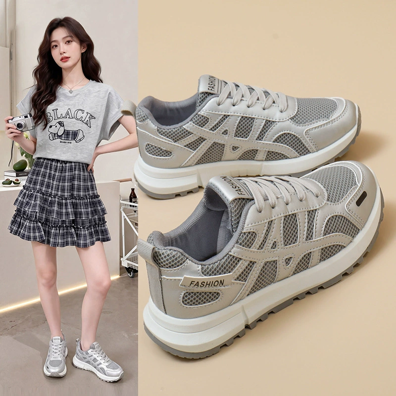 Fashion Dad Sneakers 2026 Summer New Mesh Breathable Anti-Odor Sports Casual Soft Sole Lightweight Women's