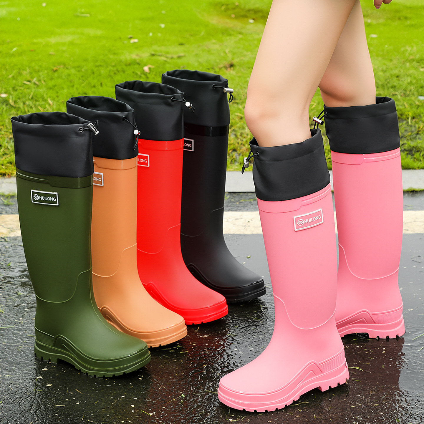 Women's Tall Waterproof Rain Boots · YANYAN China shoe factory