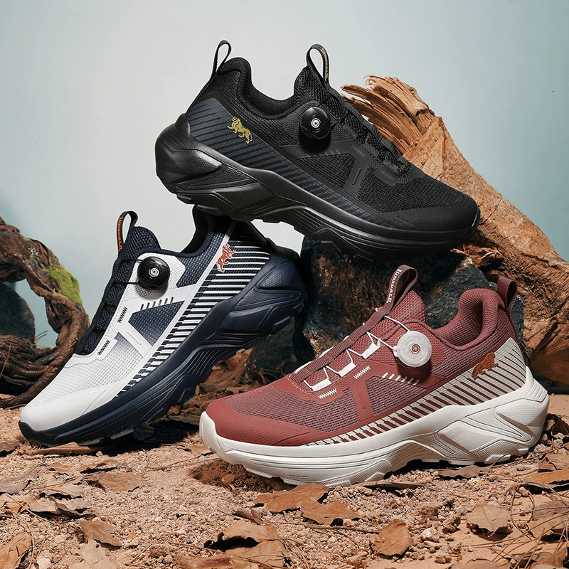 Outdoor Hiking Shoes Men Spring Autumn Anti-Slip Shock Absorbing Climbing Shoes Wear-Resistant Lightweight Trail Walking Shoes Women
