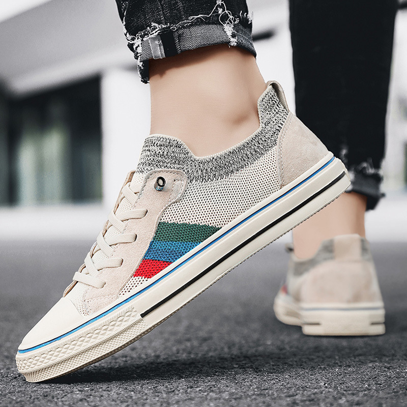 Men's Breathable Slip-On Canvas Shoes · YANYAN China shoe factory