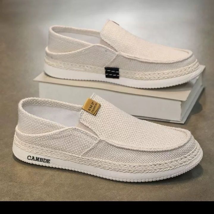 Men's Breathable Linen Slip-On Shoes · YANYAN China shoe factory
