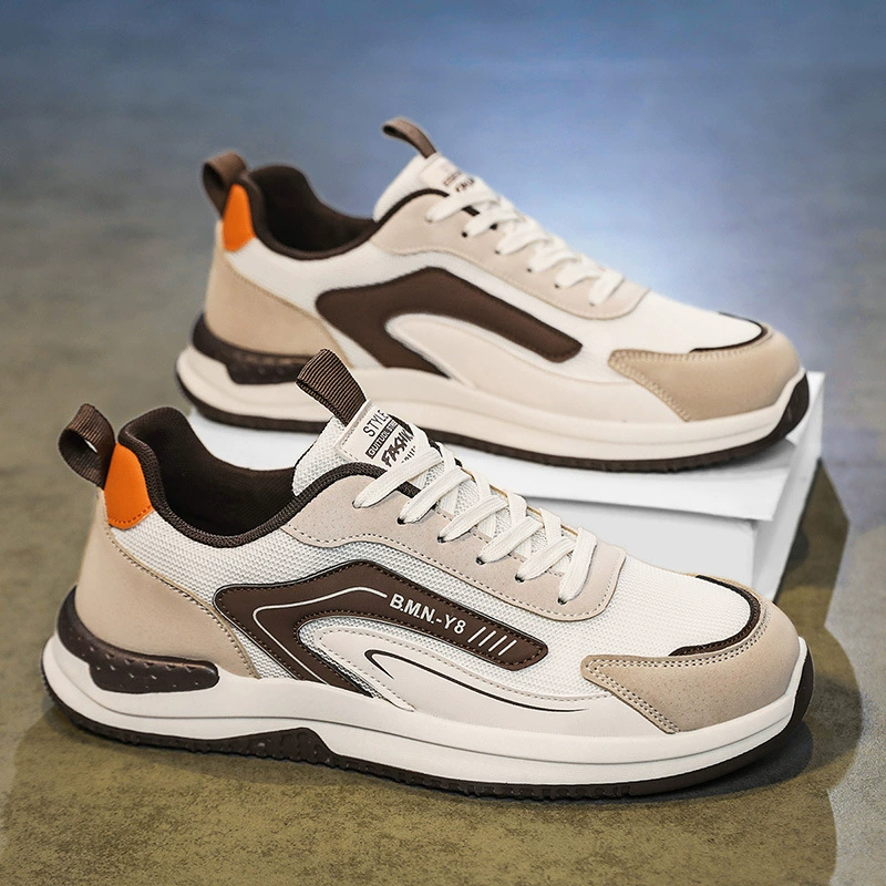 2026 Summer New Men's Sports Shoes Thick Sole Heightening Dad Sneakers Mesh Breathable Running Casual