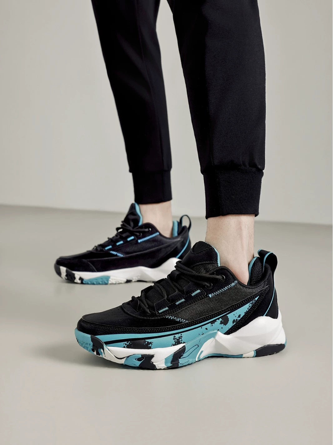 Export New Outdoor Basketball Shoes Men 2026 Summer New Cushioning Anti-Slip Wear-Resistant Sports Leather