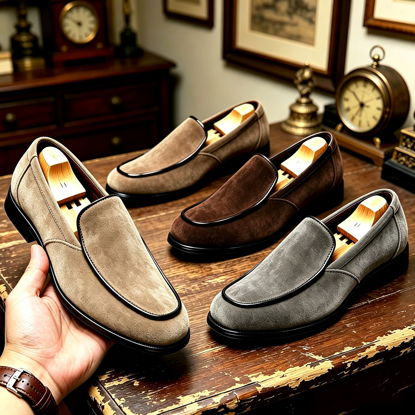 Men's Retro Leather Loafers · YANYAN China shoe factory