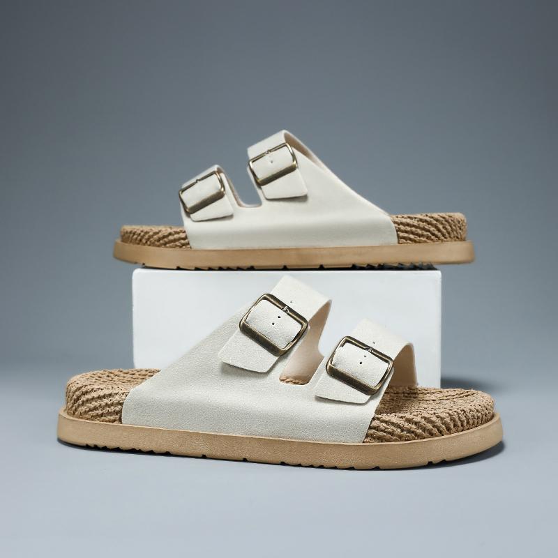 Men's Double Buckle Slide Sandals · YANYAN China shoe factory