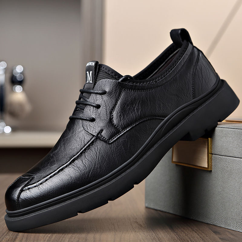 Men's Leather Business Casual Lace Up Shoes · YANYAN China shoe factory
