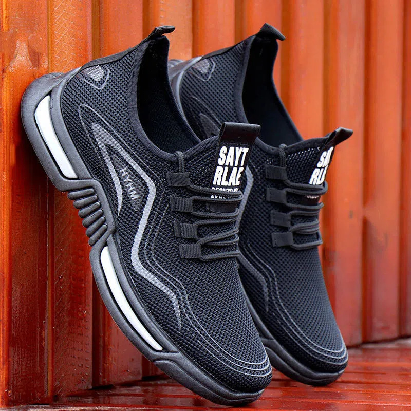 Men's Breathable Mesh Running Shoes Knit · YANYAN China shoe factory
