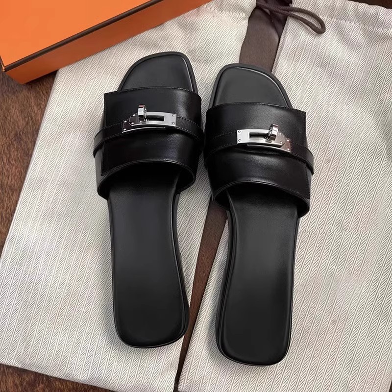Women's Square Toe Buckle Slide Sandals · YANYAN China shoe factory